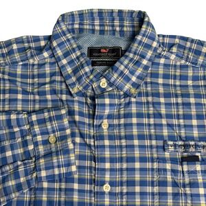 Vineyard Vines Mens XXL Harbor Performance Shirt Button Down Long Sleeve Blue